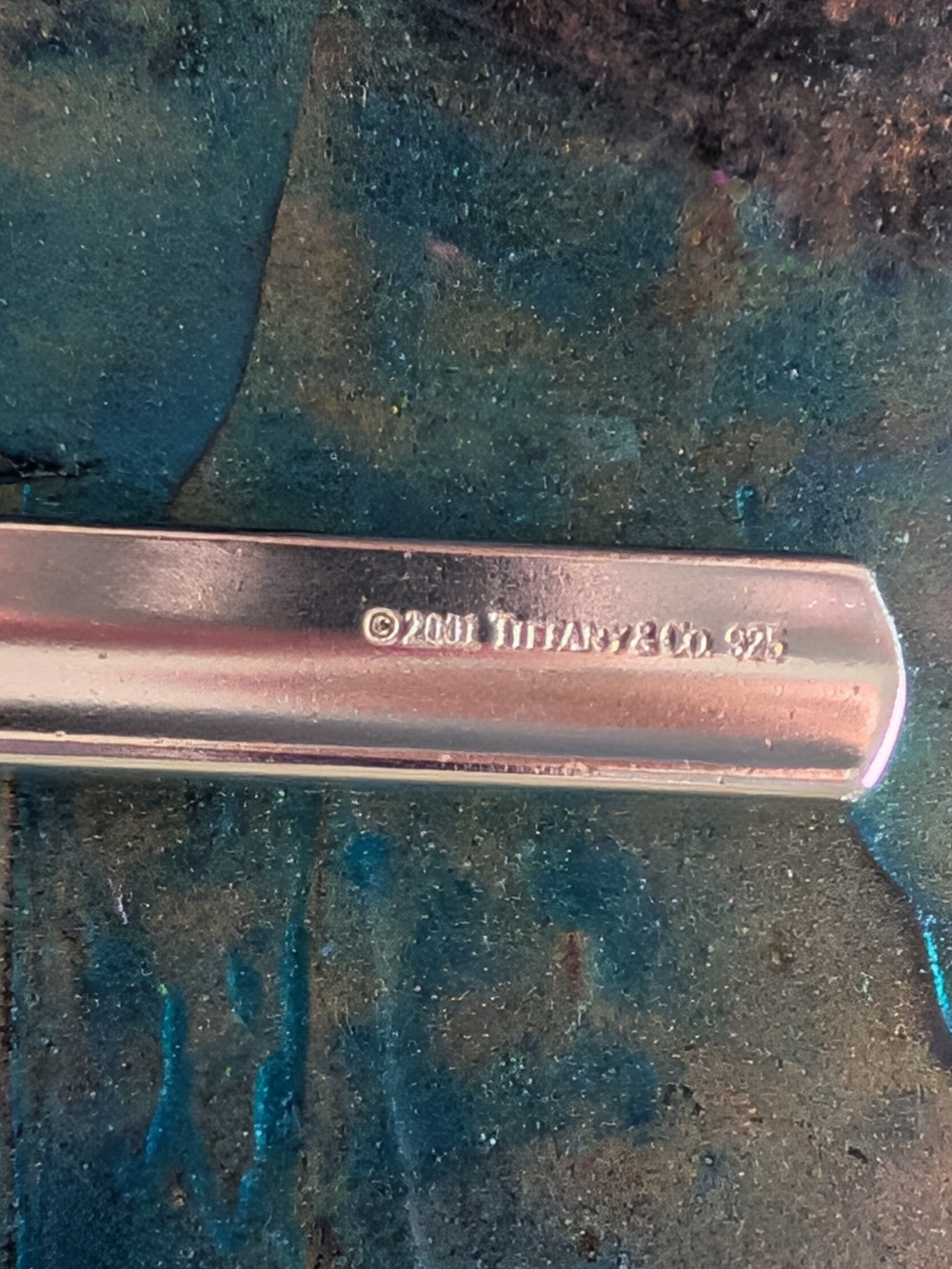 Retired 2001 Tiffany & Co. 925 T & CO 1837 Bar Pendant No Chain - Picture 6 of 10